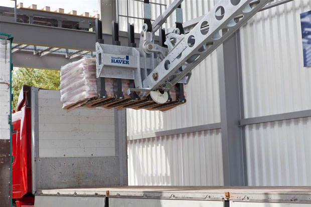 RollerForks for an automated loading system to load truck with cement bags.