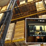 For double-deep pallet stacking in warehouses, a forklift camera system can be used to improve visibility.