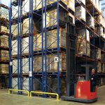 Extra pallet storage space can be achieved by storing pallets double-deep in warehouses.