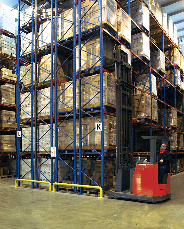 Extra pallet storage space can be achieved by storing pallets double-deep in warehouses.