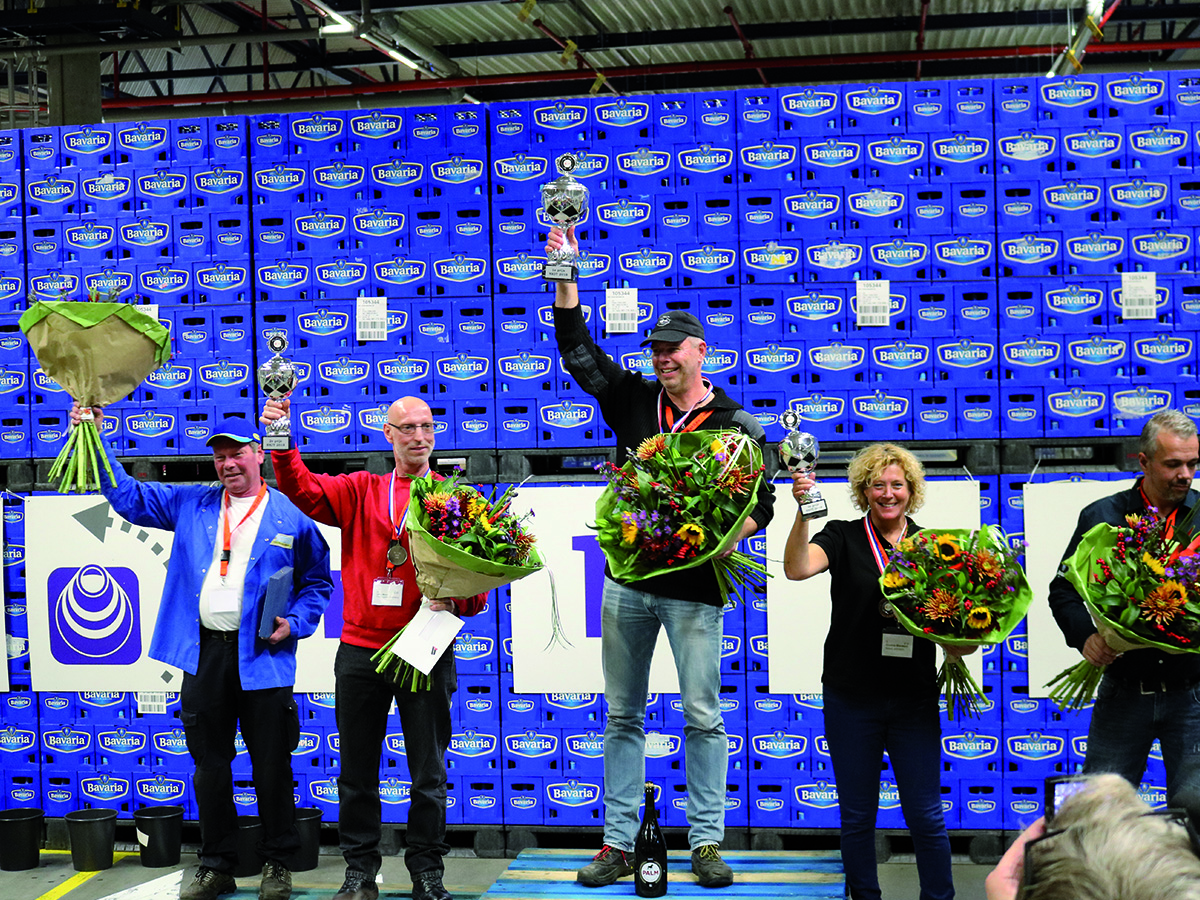Winners of the NKIT, Dutch forklift driver contest, with Meijer Handling Solutions, KOOI ReachForks, as sponsors.